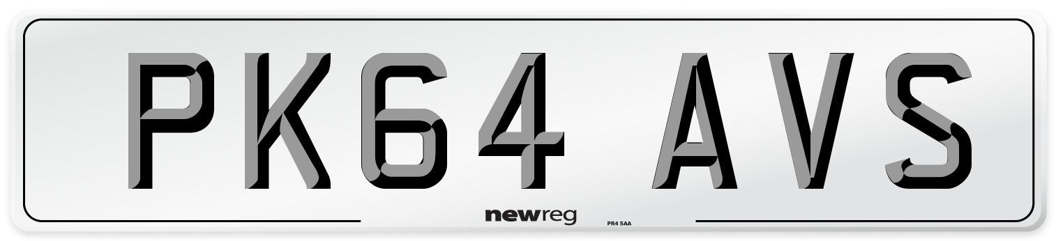 PK64 AVS Number Plate from New Reg